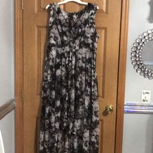 Black and white floral dress